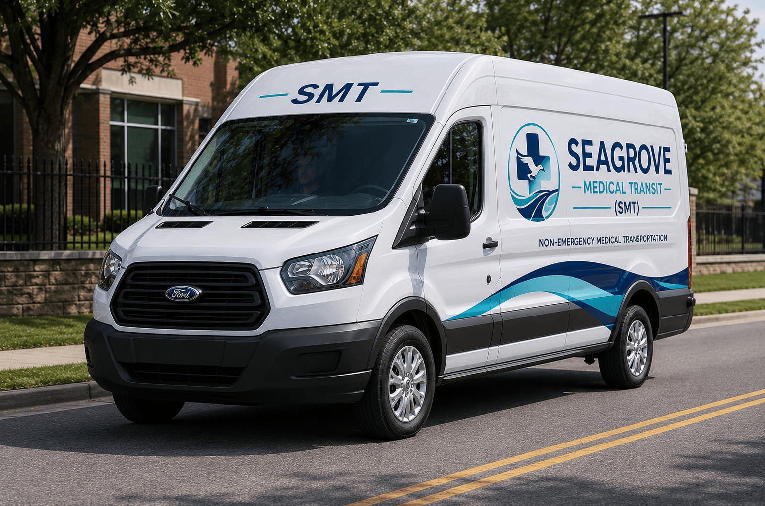 Seagrove Medical Transit van on the street